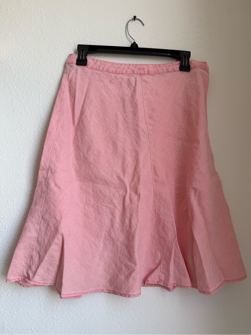 Mossimo Supply Co. Soft Baby Pink 100% Linen Cottage Core  A-Line Skirt